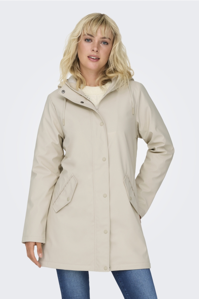 ONLSALLY RAINCOAT OTW NOOS 15206116 Oatmeal/WHITE TEDD